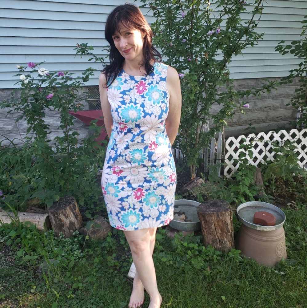 Chadwick mini dress floral Sz 10 Y2k